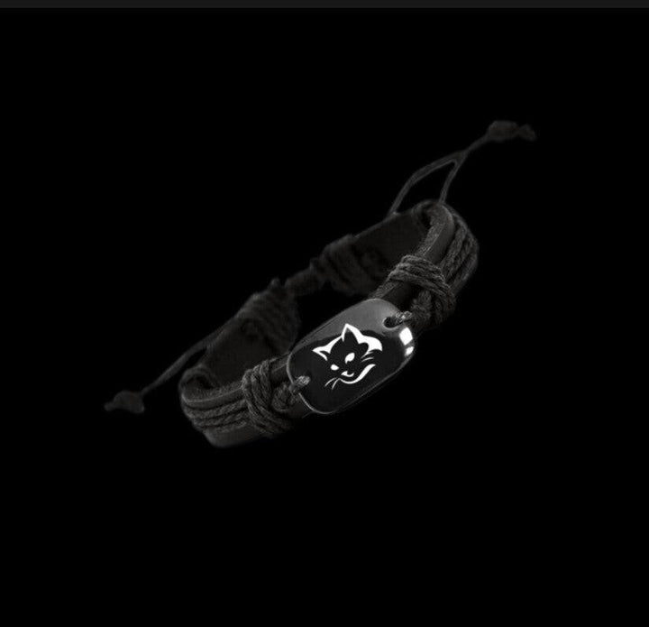 Cute Cat Leather Bracelet