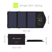 Apple, ALLPOWERS 5V21W Portable Phone Charger Solar Charge Dual USB Output Mobile Phone Charger