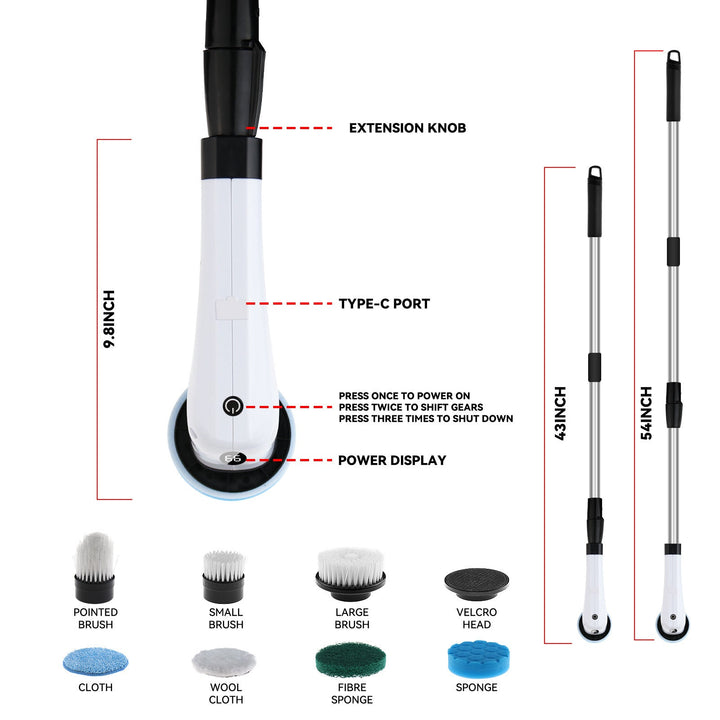 Electric Cleaning Brush Household Multi-functional 7-