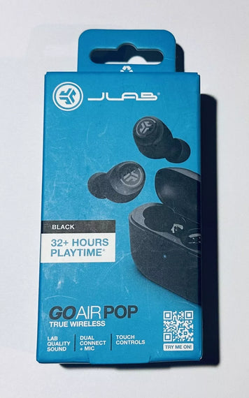 JLab GO Air Pop True Wireless Bluetooth Earbuds - Black