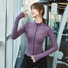 Women's Slim-Fit Stretch Zipper Cardigan Long-Sleeve Yoga Jacket