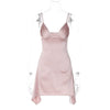 Neck Tube Top Short Skirt Sexy Backless Spaghetti Straps Dress Women