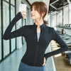 Women's Slim-Fit Stretch Zipper Cardigan Long-Sleeve Yoga Jacket