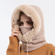 "Polar Embrace" Knitted Hood