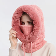 "Polar Embrace" Knitted Hood